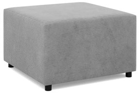 Zeus puff, kordbársony, 70x70, szürke