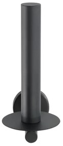 WENKO 24262100-WC-papírtartó BOSIO BLACK 8x18 cm rozsdamentes acél/ezüstszínű