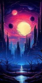 Poszter 50x100cm Csillagváros