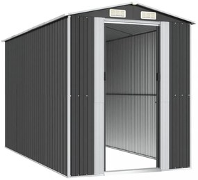 antracitszürke horganyzott acél kerti fészer 192 x 357 x 223 cm
