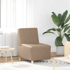 kávészínű műbőr kanapéfotel 55 cm