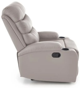 Perus dönthető bézs fotel pohártartóval