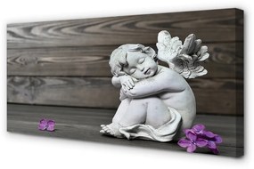 Canvas képek Sleeping angyal virágok táblák 125x50 cm