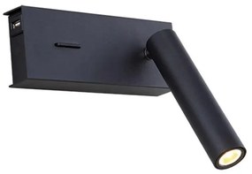 Zambelis H75 - LED Fali lámpa LED/3W/230V USB fekete