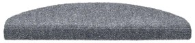 10 db öntapadós lépcsőszőnyeg 65 x 21 x 4 cm világosszürke félkör alakú nagy