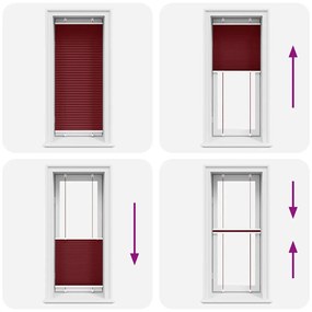pliszírozott redőny Bordeaux piros 55x150 cm Szövetszélesség