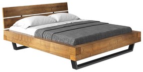Kétszemélyes ágy CURBY 200x200 tömör/fém vintage lakk