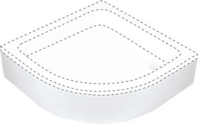 Standard Plus zuhanytálca_80 íves_12cm mély_lábakkal