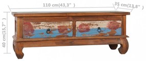 újrahasznosított tíkfa TV-szekrény 110 x 35 x 40 cm