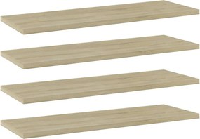 vidaXL 4 db sonoma-tölgy színű forgácslap könyvespolc 60 x 20 x 1,5 cm