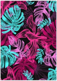 Poszterek 70x100 Monstera színes levelek