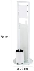 WENKO 24983800 - WC szett RAVINA 20x70 cm rozsdamentes acél/fehér