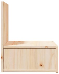 Éjjeli asztal fiókkal Barna 42 x 32.5 x 40 cm Tömör fenyőfa