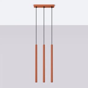 Sollux SL.1526 - Csillár zsinóron PASTELO 3xG9/8W/230V piros