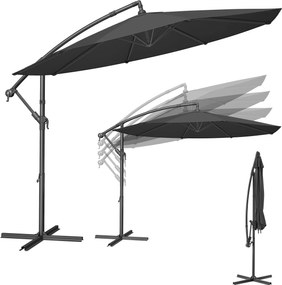SONGMICS konzolos kerti napernyő, 3 m-es, szürke