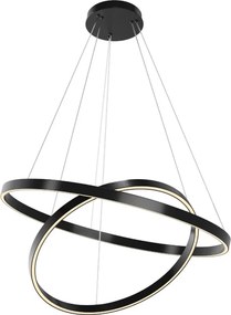 MAYTONI MOD058PL-L74BK RIM Modern Led Függesztett Lámpa Fehér, Fekete LED IP20