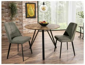 Tetis étkezőasztal, 100 cm átmérő, dió / fekete