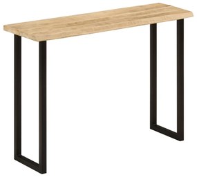 tömör mangófa konzolasztal természetes éllel 105 x 33 x 76 cm