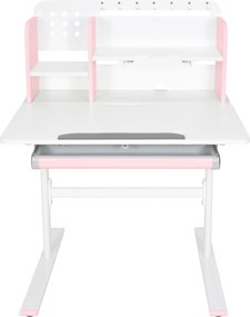 Növekvő íróasztal, rózsaszín/fehér, ADAN