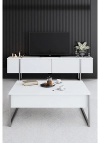 Dohányzóasztal Luxe - White, Silver