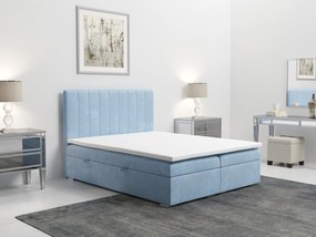Franciaágy Boxspring 140 cm Ranaly (kék) (tárolóhellyel). Akció -17%. 1020353