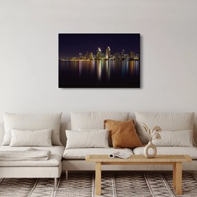 Éjszakai város képe (90x60 cm)