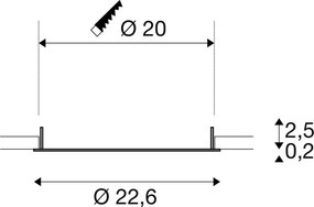 SLV DOWNLIGHT 1007487 Beépíthető spotlámpa
