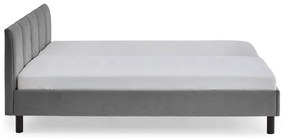 Szürke kárpitozott franciaágy ágyrács nélkül 180x200 cm Joker – Meise Möbel