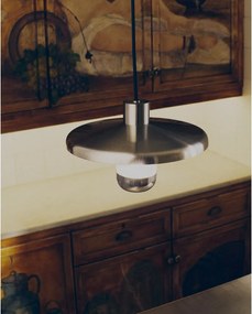 Ezüstszínű függőlámpa fém búrával Nuvira – Kave Home