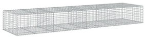 horganyzott vas gabion kosár fedéllel 400 x 100 x 50 cm