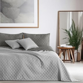Axel szürke kétoldalas mikroszálas ágytakaró, 260 x 280 cm - DecoKing