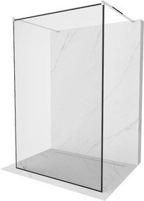 Mexen Kioto Walk-In Zuhanyfal    szabadonálló  140 x 200 cm,  átlátszó üveg/ fekete    8 mm, króm - 800-140-002-01-7 Walk-In Zuhanyfal