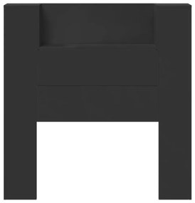 fekete áthidalószekrény LED-világítással 100 x 16,5 x 103,5 cm