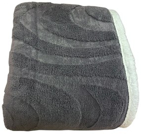 Sötétszürke mikroplüssből készült luxus báránytakaró 150x200cm TiaHome