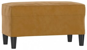 vidaXL barna bársony pad 70x35x41 cm