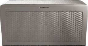 Keter Samoa Rattan kerti tárolódoboz, cappuccino 270 l, 117 x 57 x 45 cm
