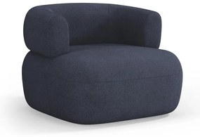 Sötétkék buklé fotel Jenny – Micadoni Home