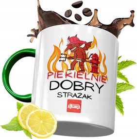 Zöld Bögre Tűzoltónak Tökéletes Ajándék fényképes nyomtatással