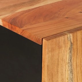 tömör akácfa tálalószekrény 2 ajtóval 90 x 33 x 75 cm