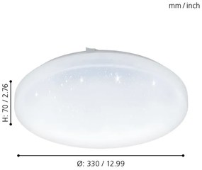 Eglo 97878 - LED Mennyezeti lámpa FRANIA-S LED/17,3W/230V