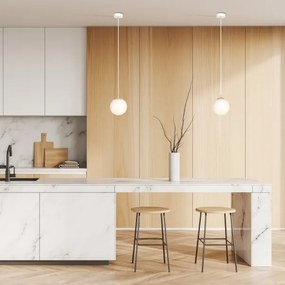 Csillár zsinóron ROYAL 1xE14/10W/230V átm. 14 cm fehér