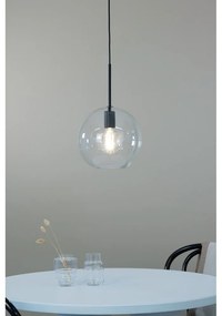 Fekete függőlámpa üveg búrával 25x25 cm Patera - Markslöjd