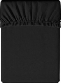 Jersey fekete lepedő 90 x 200 cm