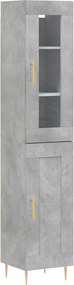 vidaXL betonszürke szerelt fa magasszekrény 34,5x34x180 cm