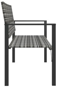 2-személyes szürke polyrattan kerti pad