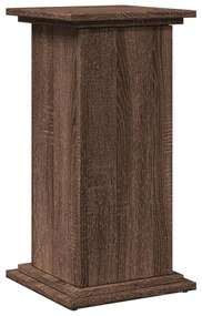 barna tölgy szerelt fa bemutatóállvány tárolóval 31x30x60 cm