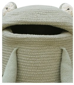 Világoszöld textil játéktároló kosár ø 23x35 cm Fred the Frog – Lorena Canals