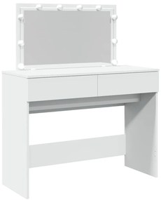fehér fésülködőasztal LED-del 100 x 40 x 130 cm