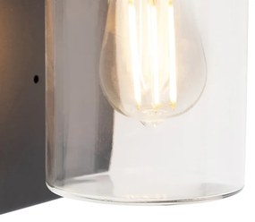 Modern kültéri fali lámpa rozsdamentes acél fekete IP44 - Jarra