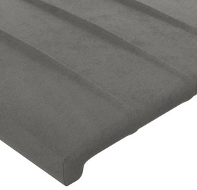 világosszürke bársony LED-es fejtámla 147x16x118/128 cm